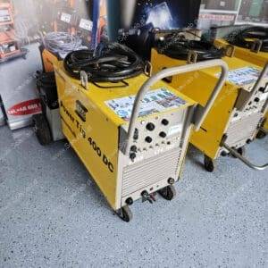 Side view of the ESAB LTG 400, showing its robust construction.