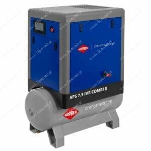 AirPress screw compressor APS 7.5 IVR Combi X 10 bar 369907-IVR
