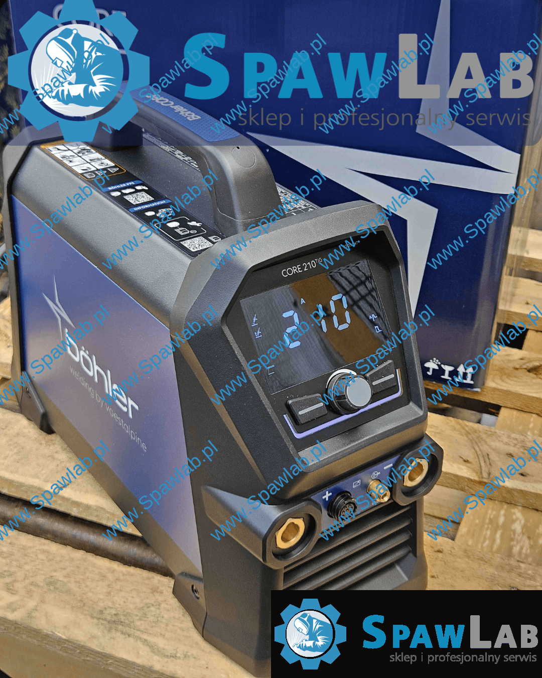 Böhler Welding CORE 210 TIG – zbliżenie panelu sterowania i nastaw procesu