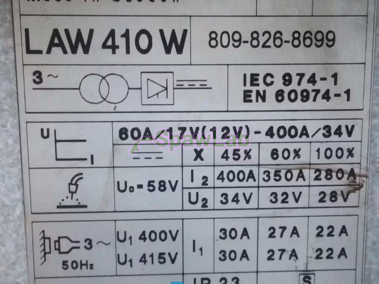 ESAB Law 400W, used MIG/MAG welder, photo 8