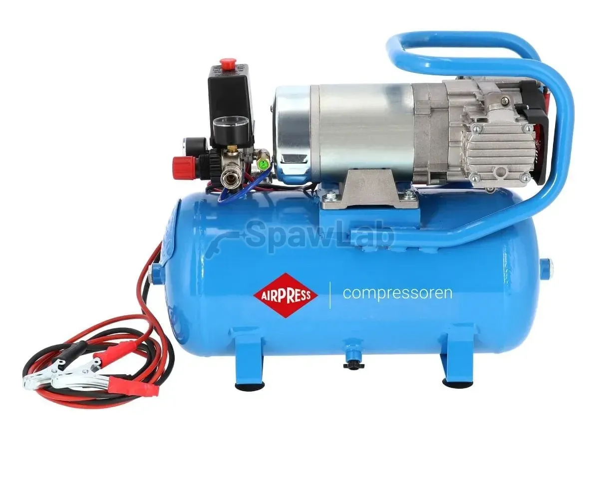 Airpress DC 24-225/15 leiser ölfreier Zweikolbenkompressor 10 bar 0,75 PS/0,55 kW 24V 180 l/min 15 l