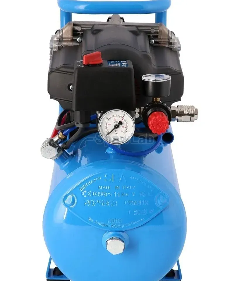 Airpress LMO 15-210 quiet oil-free twin-piston compressor 10 bar 0.75 HP/0.55 kW 125 l/min 15 l, photo 7