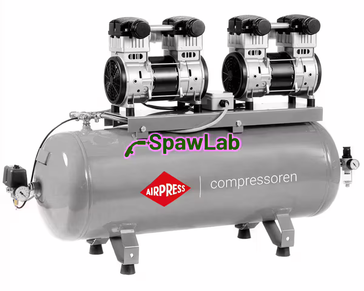 Airpress Cichy kompresor bezolejowy LMO 196X2-100 8 bar 3.2 KM/2.4 kW 240 l/min 100 l