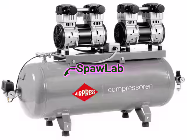Airpress Silent oil-free compressor LMO 196X2-100 8 bar 3.2 HP/2.4 kW 240 l/min 100 l