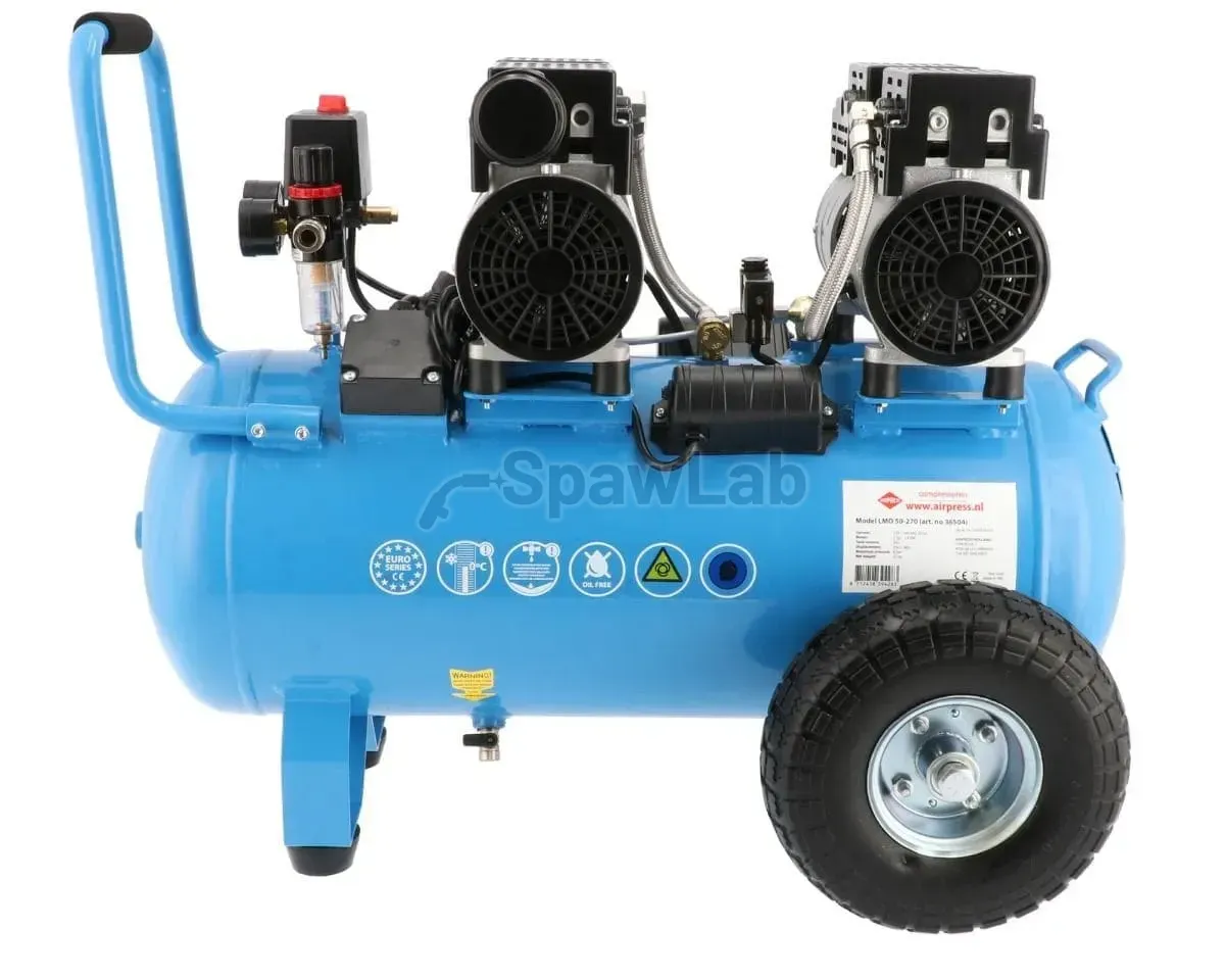 Airpress Cichy kompresor bezolejowy LMO 50-270 8 bar 2 KM/1.5 kW 185 l/min 50 l, zdjęcie 9