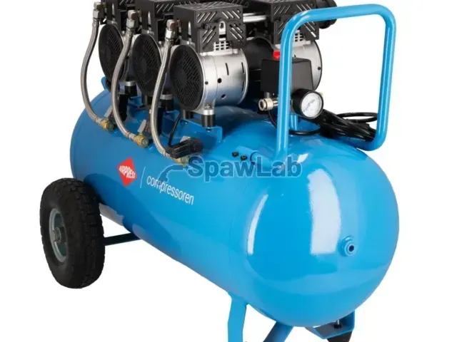 Airpress LMO 90-380 quiet oil-free compressor 8 bar 3 HP (3 x 1 HP) / 2.25 kW 280 l/min 90 l