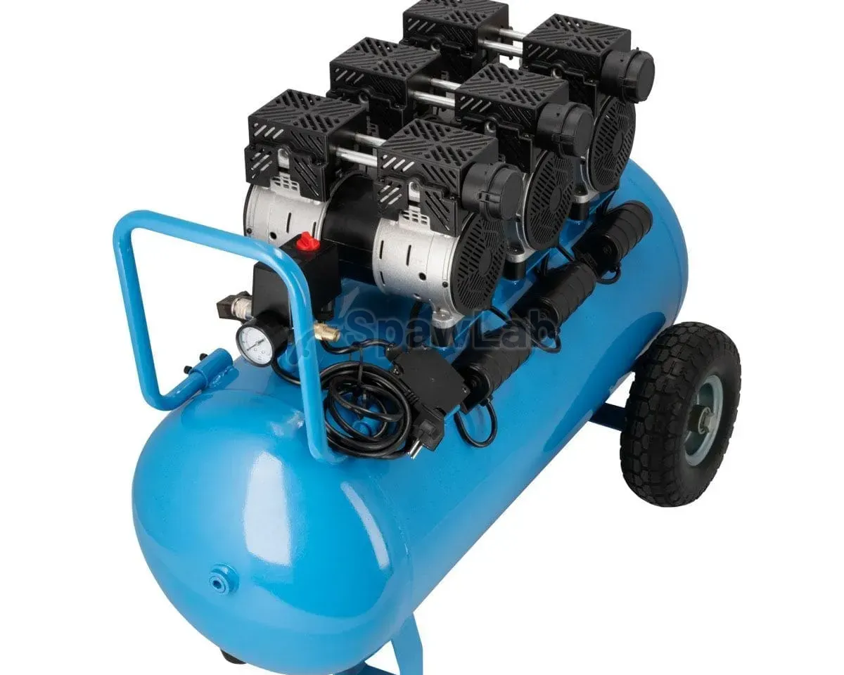 Airpress LMO 90-380 quiet oil-free compressor 8 bar 3 HP (3 x 1 HP) / 2.25 kW 280 l/min 90 l, photo 3