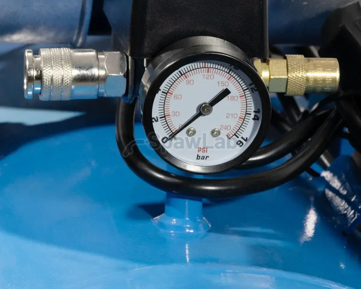 Airpress LMO 90-380 quiet oil-free compressor 8 bar 3 HP (3 x 1 HP) / 2.25 kW 280 l/min 90 l, photo 6