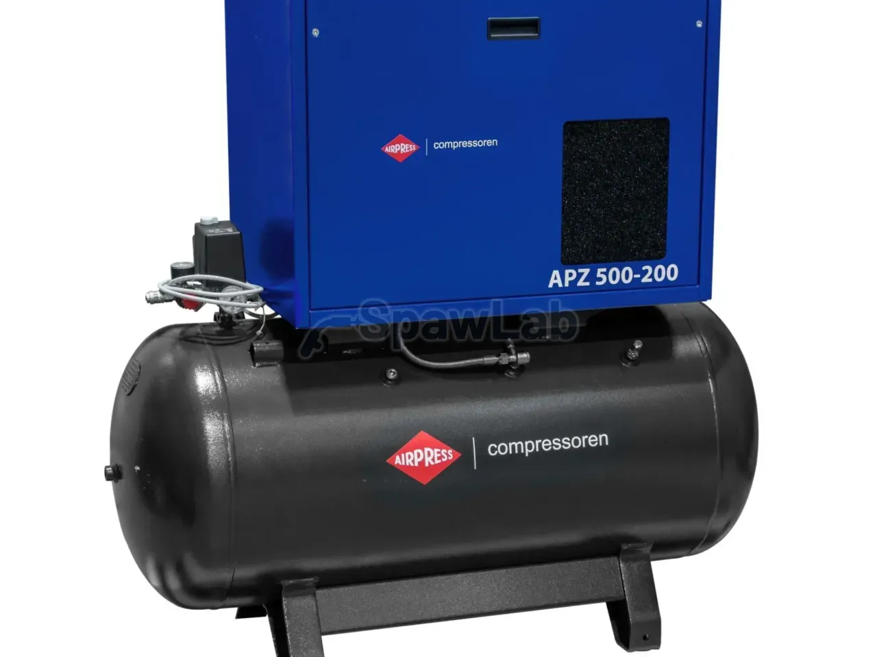 Airpress APZ 500-200 silent twin-piston compressor 10 bar 4 HP/3 kW 378 l/min 200 l, photo 3