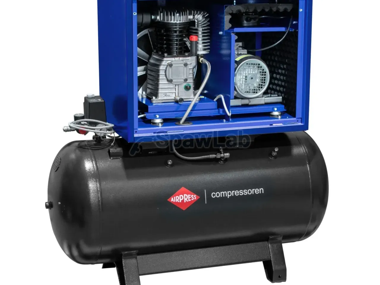 Airpress APZ 500-200 silent twin-piston compressor 10 bar 4 HP/3 kW 378 l/min 200 l, photo 4