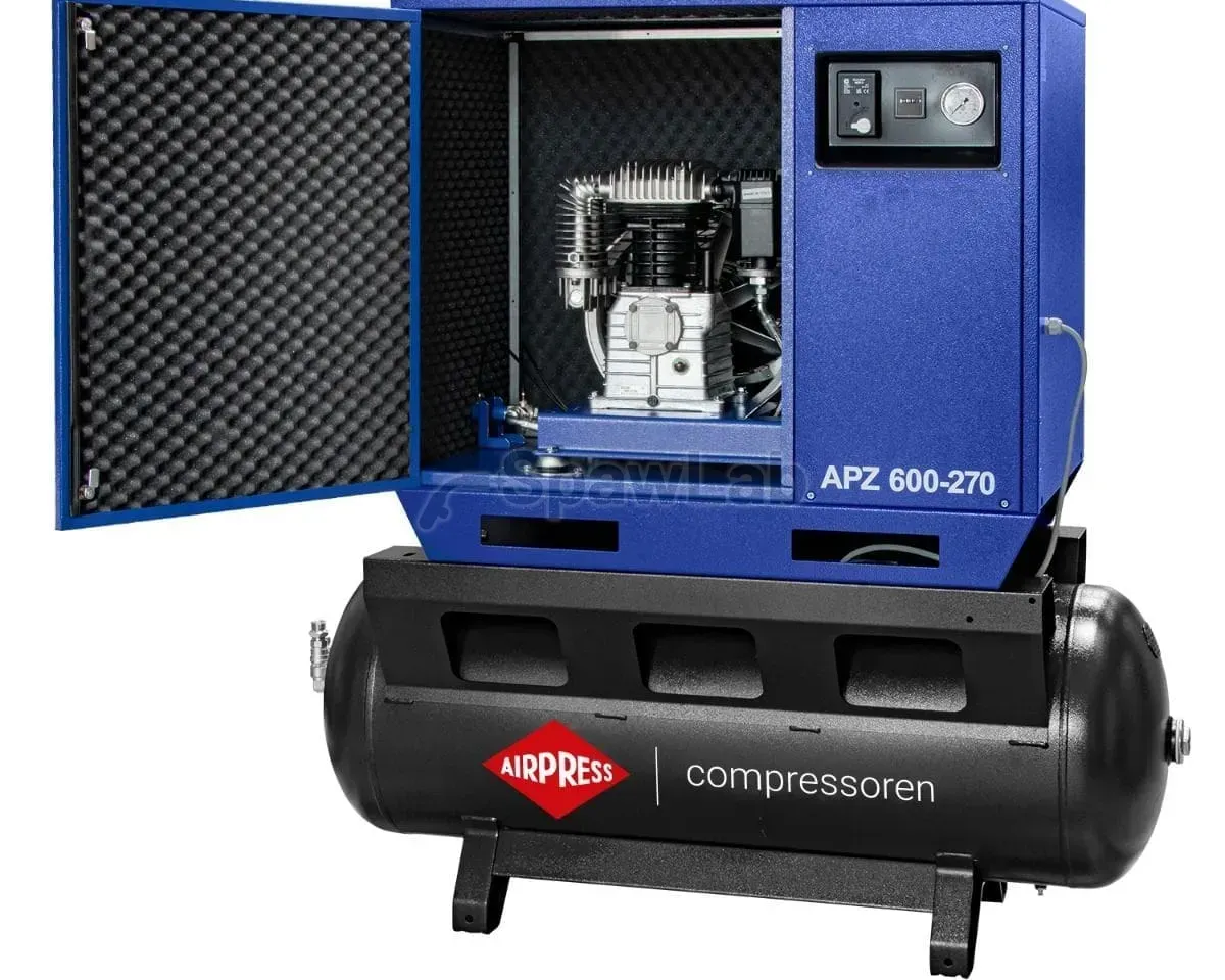 Airpress APZ 600-270 leiser Zweikolbenkompressor 10 bar 5,5 PS/4 kW 465 l/min 270 l, Bild 3