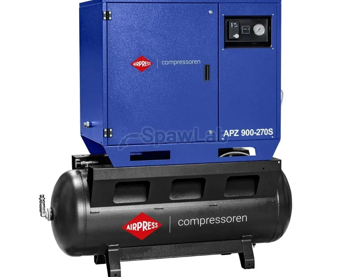 Airpress APZ 900-270S silent twin-piston compressor 10 bar 7.5 HP/5.5 kW 611 l/min 270 l, star-delta connection, photo 4