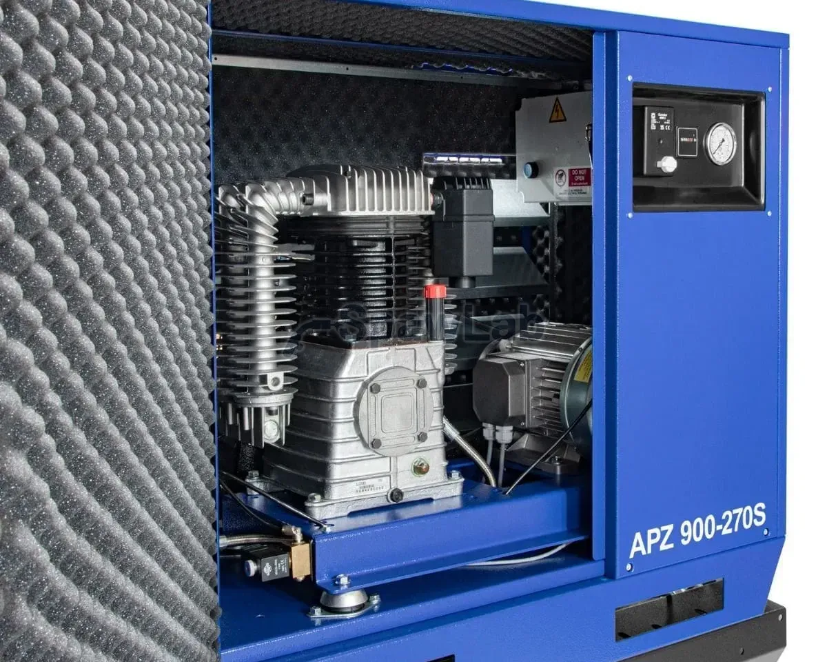 Airpress APZ 900-270S silent twin-piston compressor 10 bar 7.5 HP/5.5 kW 611 l/min 270 l, star-delta connection, photo 6