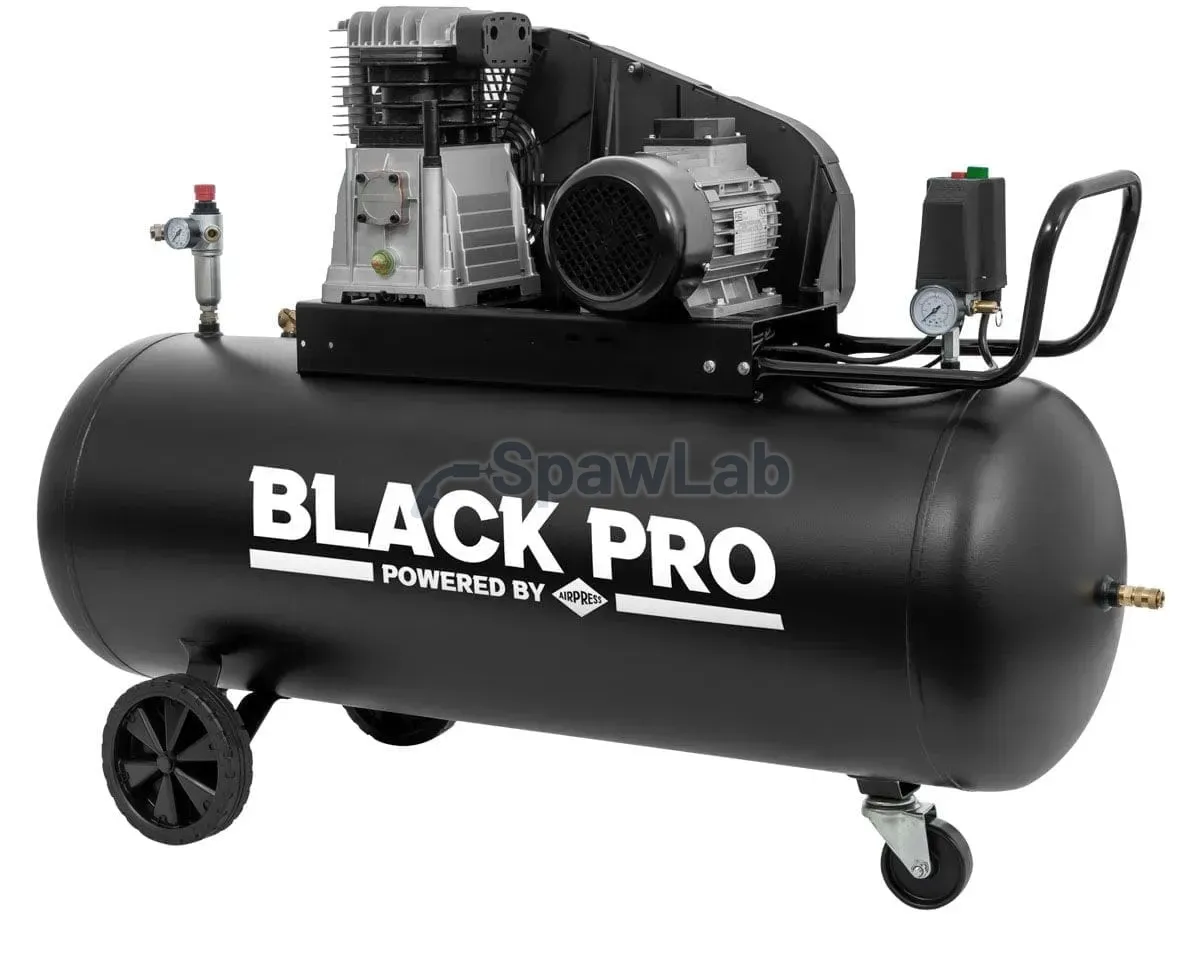 Airpress Twin-piston compressor Black Pro B2800B 10 bar 3 HP/2.2 kW 289.3 l/min 200 l, photo 2