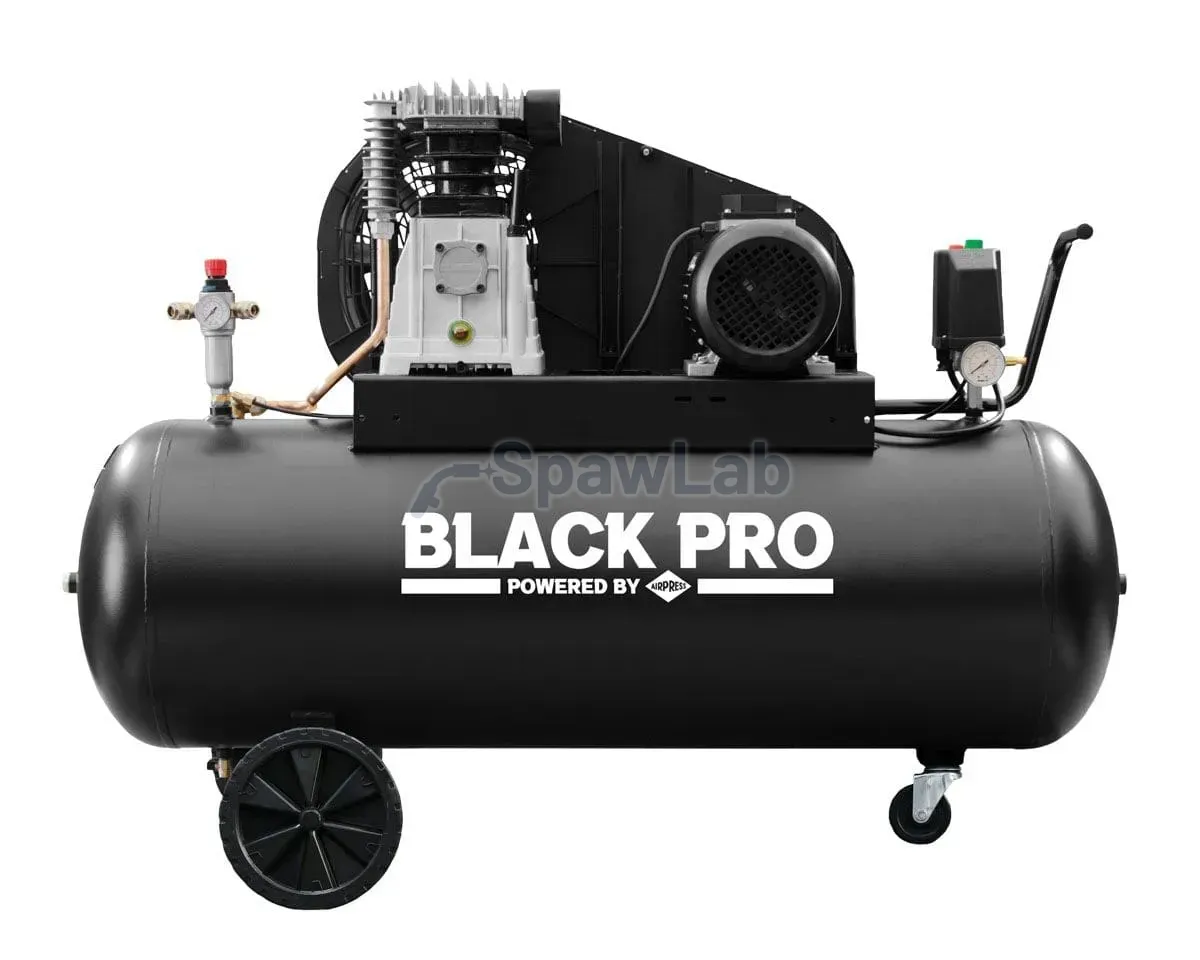 Airpress Black Pro B3800B twin-piston compressor 10 bar 3 HP/2.2 kW 289.3 l/min 150 l
