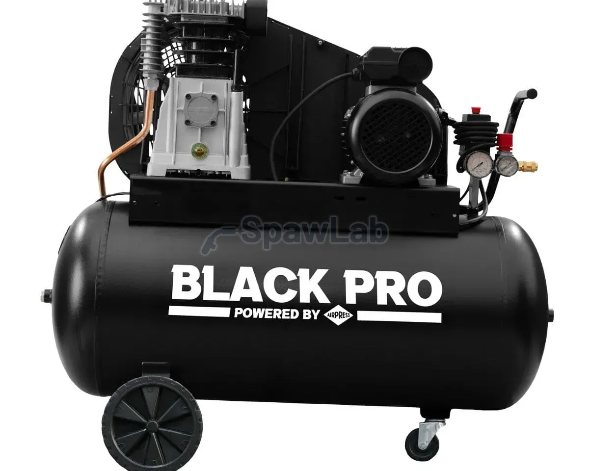Airpress Black Pro B3800B twin-piston compressor 10 bar 3 HP/2.2 kW 289.3 l/min 90 l