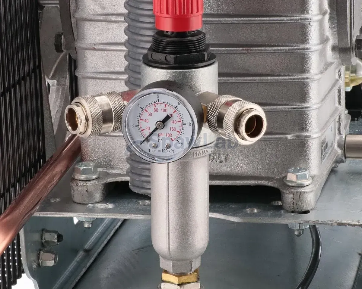 Airpress Twin-piston compressor G 625-90 Pro 10 bar 4 HP/3 kW 400V 403 l/min 90 l galvanised, photo 10