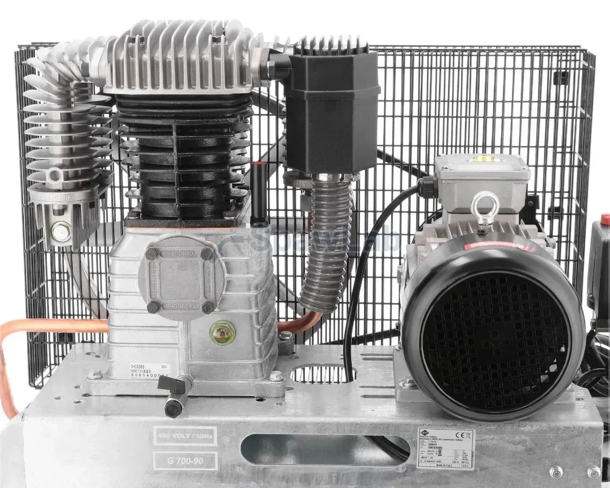 Airpress G 700-90 Pro Zweikolbenkompressor 11 bar 5,5 PS/4 kW 400V 441 l/min 90 l verzinkt