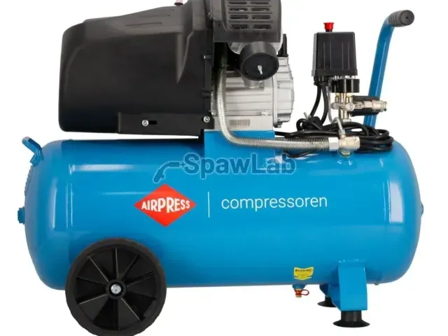 Airpress HL 425-50 twin-piston compressor + air accessories set