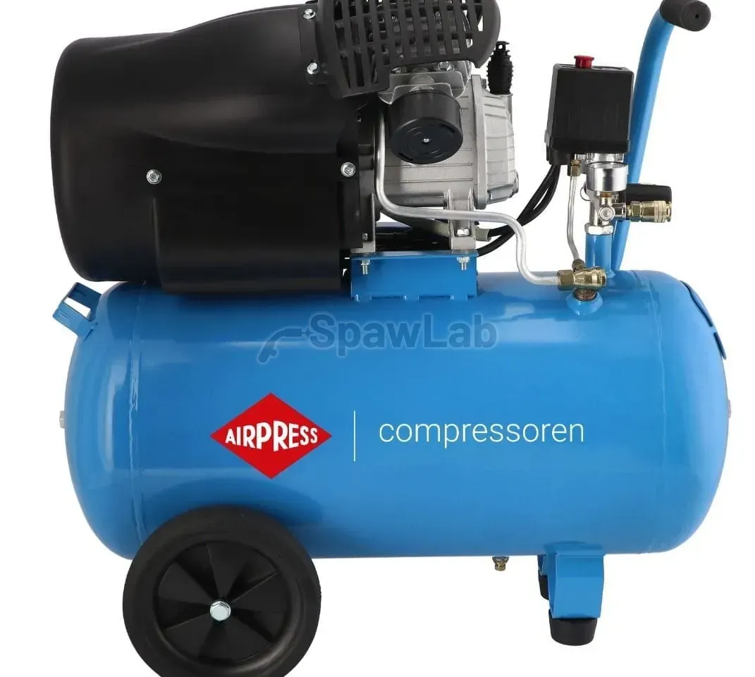 Airpress HL 425-50 twin-piston compressor + air wrench and accessories set, photo 2