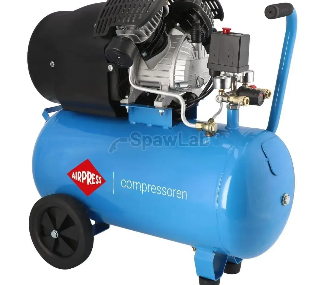 Airpress HL 425-50 twin-piston compressor + air wrench and accessories set, photo 3