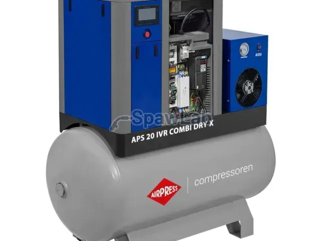 Airpress Schraubenkompressor APS 20 IVR Combi Dry X 10 bar 20 PS/15 kW 820 - 2200 l/min 500 l