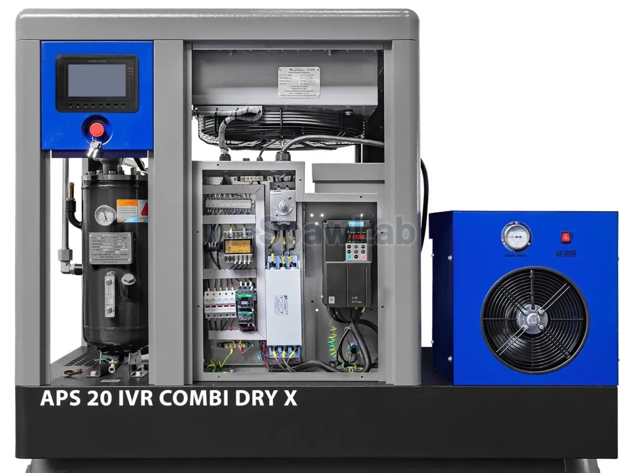 Airpress Screw compressor APS 20 IVR Combi Dry X 10 bar 20 HP/15 kW 820 - 2200 l/min 500 l, photo 3