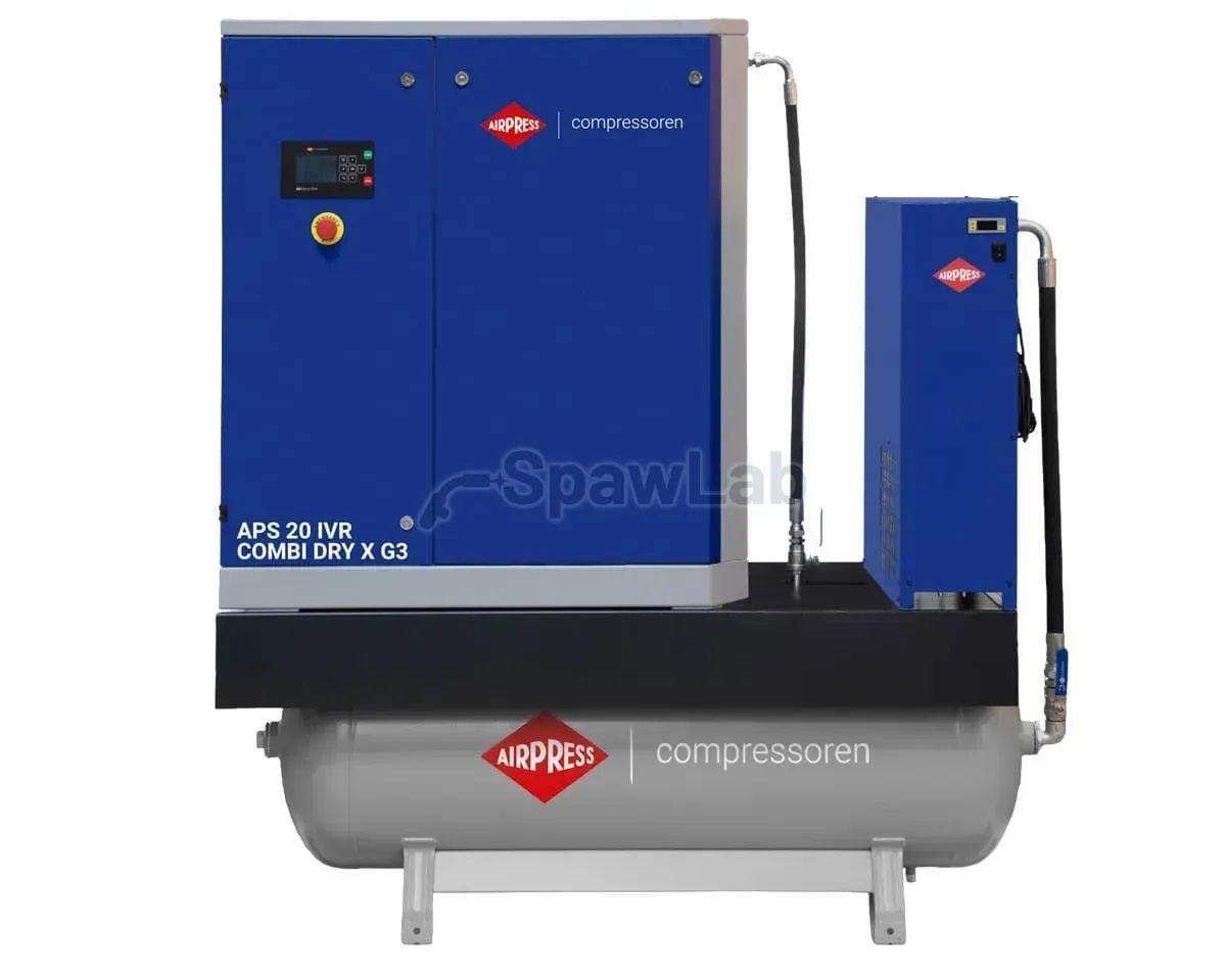 Airpress Screw compressor APS 20 IVR Combi Dry X G3 10 bar 20 HP/15 kW 1100 - 2160 l/min 270 l, photo 4