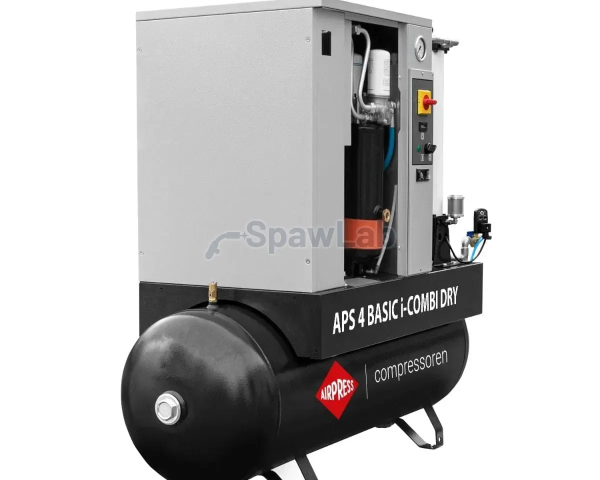 Airpress Kompresor śrubowy APS 4 Basic i-Combi Dry 10 bar 4 KM/3 kW 366 l/min 200L z adsorpcyjnym zestawem filtracyjnym OFAG4, zdjęcie 2
