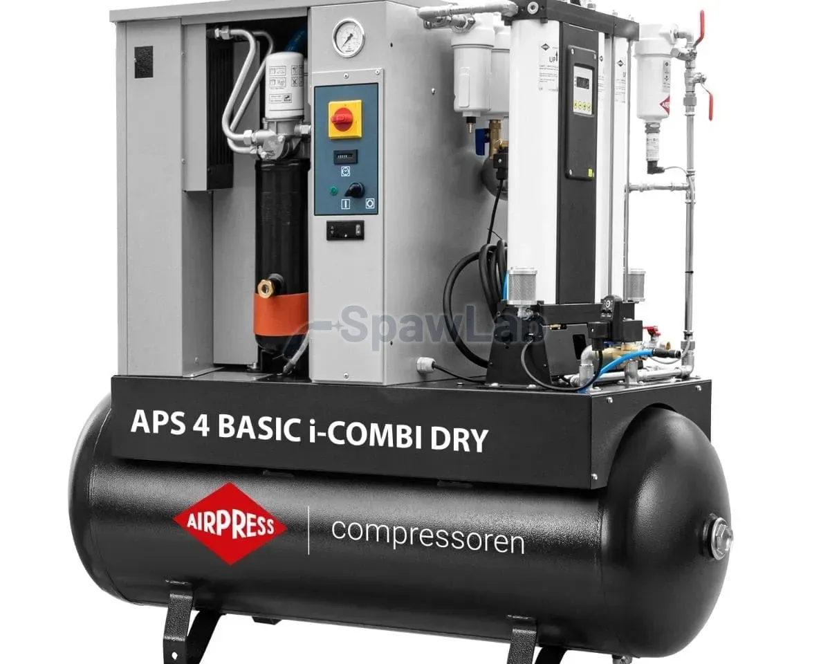 Airpress Kompresor śrubowy APS 4 Basic i-Combi Dry 10 bar 4 KM/3 kW 366 l/min 200L z adsorpcyjnym zestawem filtracyjnym OFAG4, zdjęcie 3