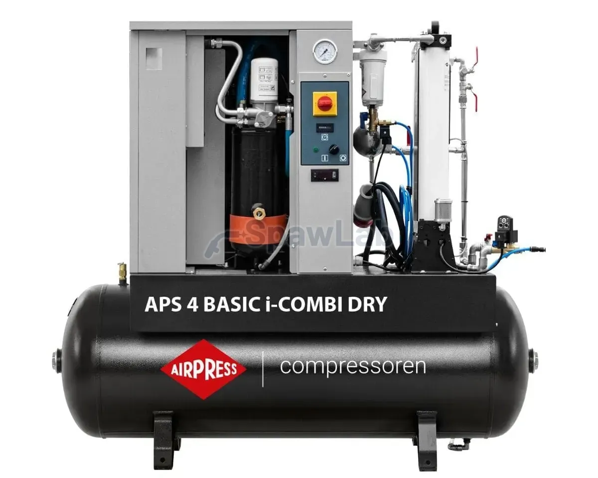 Airpress Kompresor śrubowy APS 4 Basic i-Combi Dry 10 bar 4 KM/3 kW 366 l/min 200L z adsorpcyjnym zestawem filtracyjnym OFAG4, zdjęcie 4