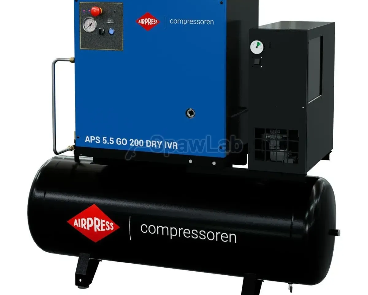 Airpress Screw compressor APS 5.5 GO 200 Combi Dry IVR 5.5 HP / 4 kW 10 bar 264-468 l/min 200 l