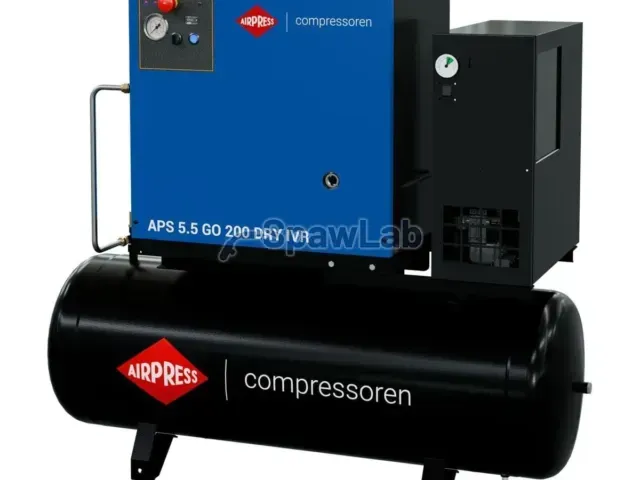 Airpress Kompresor śrubowy APS 5.5 GO 200 Combi Dry IVR 5.5 KM / 4 kW 10 bar 264-468 l/min 200 l