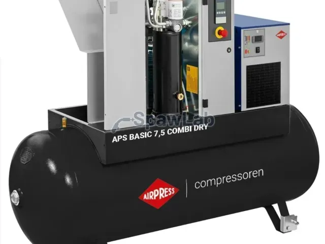 Airpress Kompresor śrubowy APS 7.5 Basic Combi Dry 8 bar 7.5 KM/5.5 kW 846 l/min 500 l