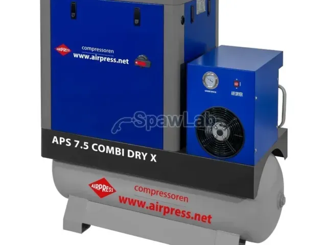 Airpress Kompresor śrubowy APS 7.5 Combi Dry X 10 bar 7.5 KM/5.5 kW 690 l/min 200 l