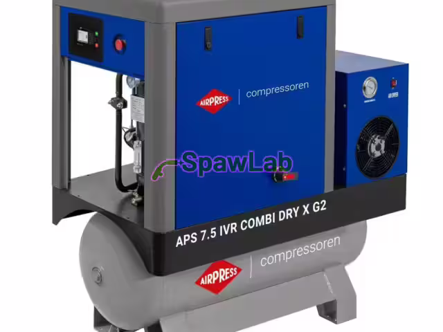 Airpress Kompresor śrubowy APS 7.5 IVR Combi Dry X G2 10 bar 7.5 KM/5.5 kW 290-790 l/min 200 l