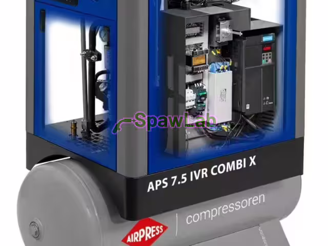 Airpress Screw compressor APS 7.5 IVR Combi X 10 bar 7.5 HP/5.5 kW 170-760 l/min 200 l