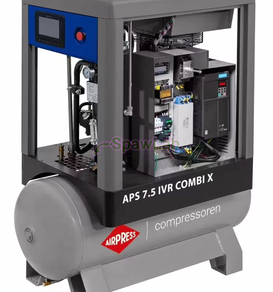 Airpress Screw compressor APS 7.5 IVR Combi X 10 bar 7.5 HP/5.5 kW 170-760 l/min 200 l, photo 3