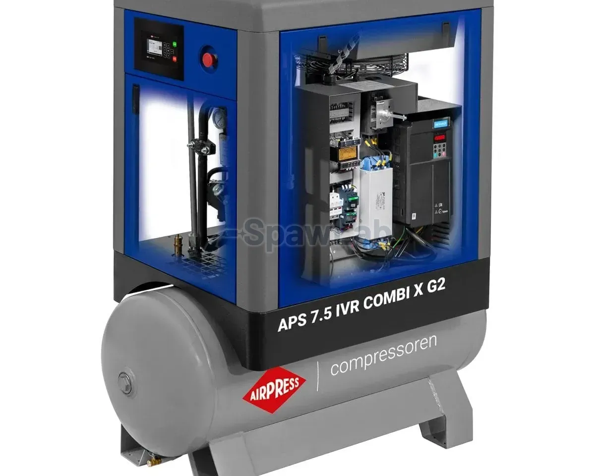 Airpress Kompresor śrubowy APS 7.5 IVR Combi X G2 10 bar 7.5 KM/5.5 kW 290-790 l/min 200 l
