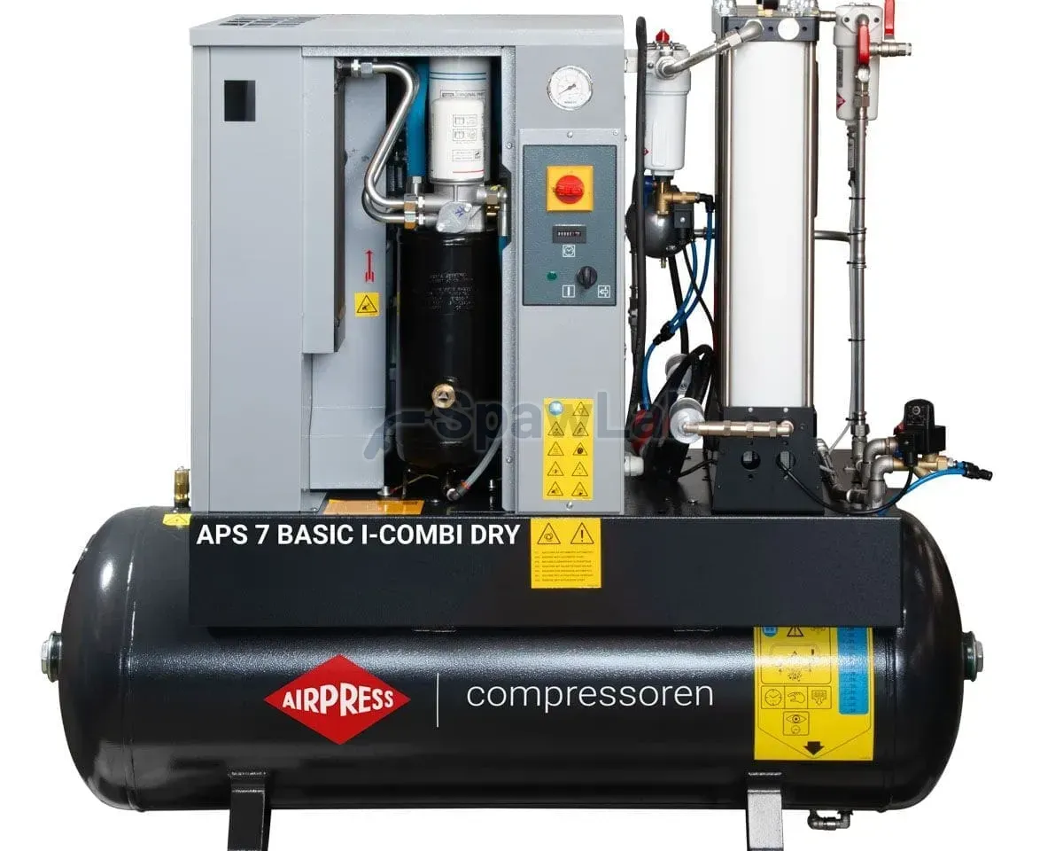 Airpress Kompresor śrubowy APS 7 Basic i-Combi Dry 10 bar 7.5 KM/5.5 kW 780 l/min 200 l z adsorpcyjnym zestawem filtracyjnym OFAG4