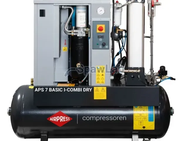 Airpress Kompresor śrubowy APS 7 Basic i-Combi Dry 10 bar 7.5 KM/5.5 kW 780 l/min 200 l z adsorpcyjnym zestawem filtracyjnym OFAG4