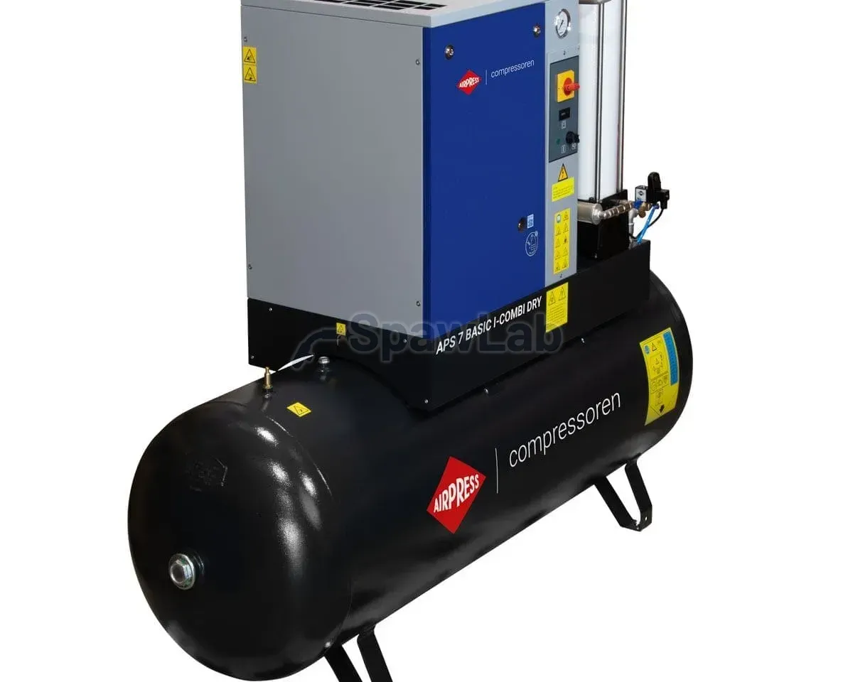 Airpress Schraubenkompressor APS 7 Basic und-Combi Dry 10 bar 7.5 PS/5.5 kW 780 l/min 500 l mit Adsorptions Satz Filter OFAG4