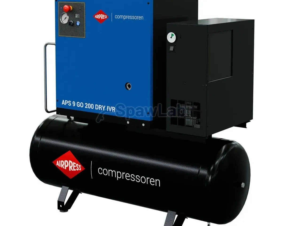 Airpress Schraubenkompressor APS 9 GO 200 Combi Dry IVR 10 PS / 7.5 kW 10 bar 264-798 l/min 200 l