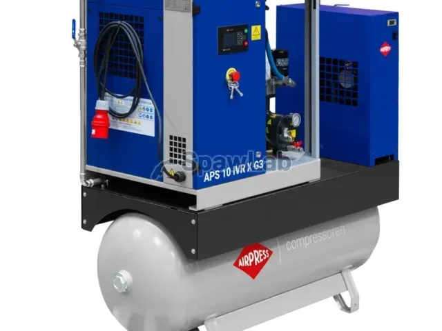 Airpress APS X 10 IVR Combi Dry G3 screw compressor 10 bar 10 HP/7.5 kW 328-1081 l/min 270 l