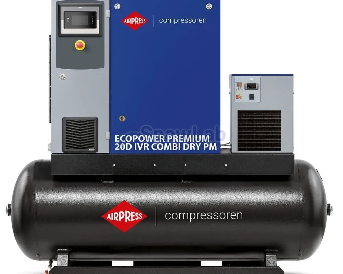 Airpress Kompresor śrubowy EcoPower Premium 20D IVR Combi Dry PM 13 bar 20 KM/15 kW 672 - 3000 l/min 500 l