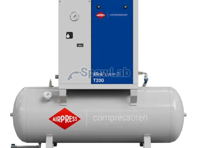 Airpress Screw compressor MiniPower 3 T200 | 3.0 HP / 2.2 kW | 325 L/min | 200 L