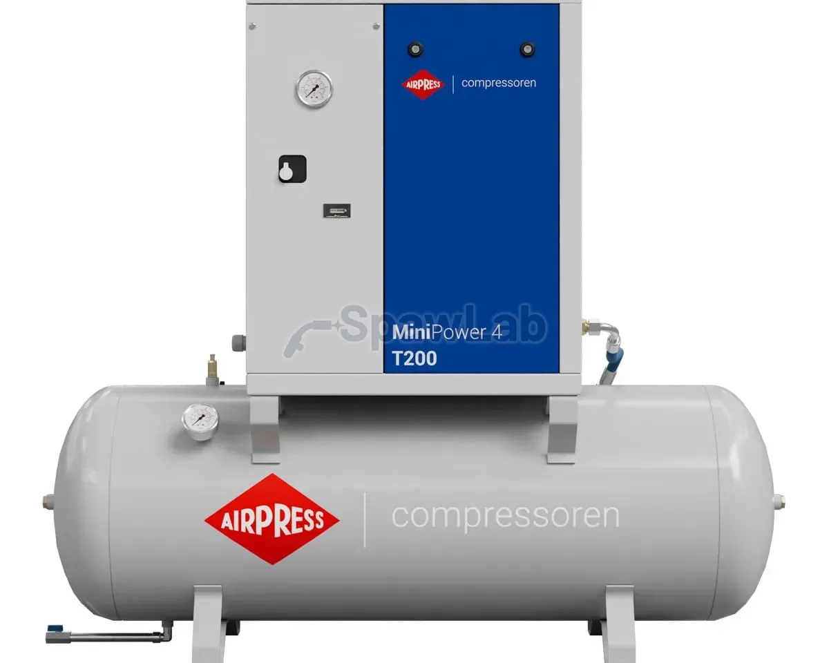 Airpress Screw compressor MiniPower 4 T200 | 4.0 HP / 3.0 kW | 385 L/min | 200 L