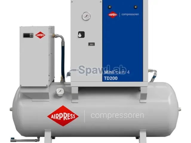 Airpress Kompresor śrubowy MiniPower 4 TD200 | 4.0 KM / 3.0 kW | 385 L/min | 200 L