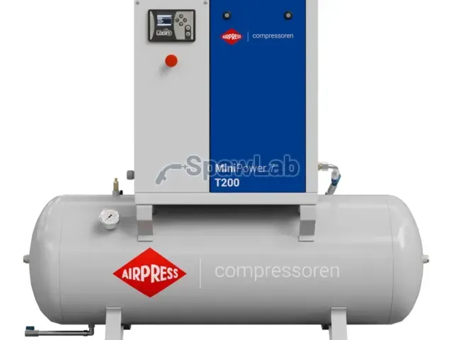 Airpress Schraubenkompressor MiniPower 7 T200 | 7.5 PS / 5.5 kW | 650 L/min | 200 L