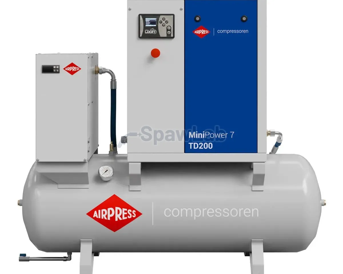 Airpress Kompresor śrubowy MiniPower 7 TD200 | 7.5 KM / 5.5 kW | 650 L/min | 200 L